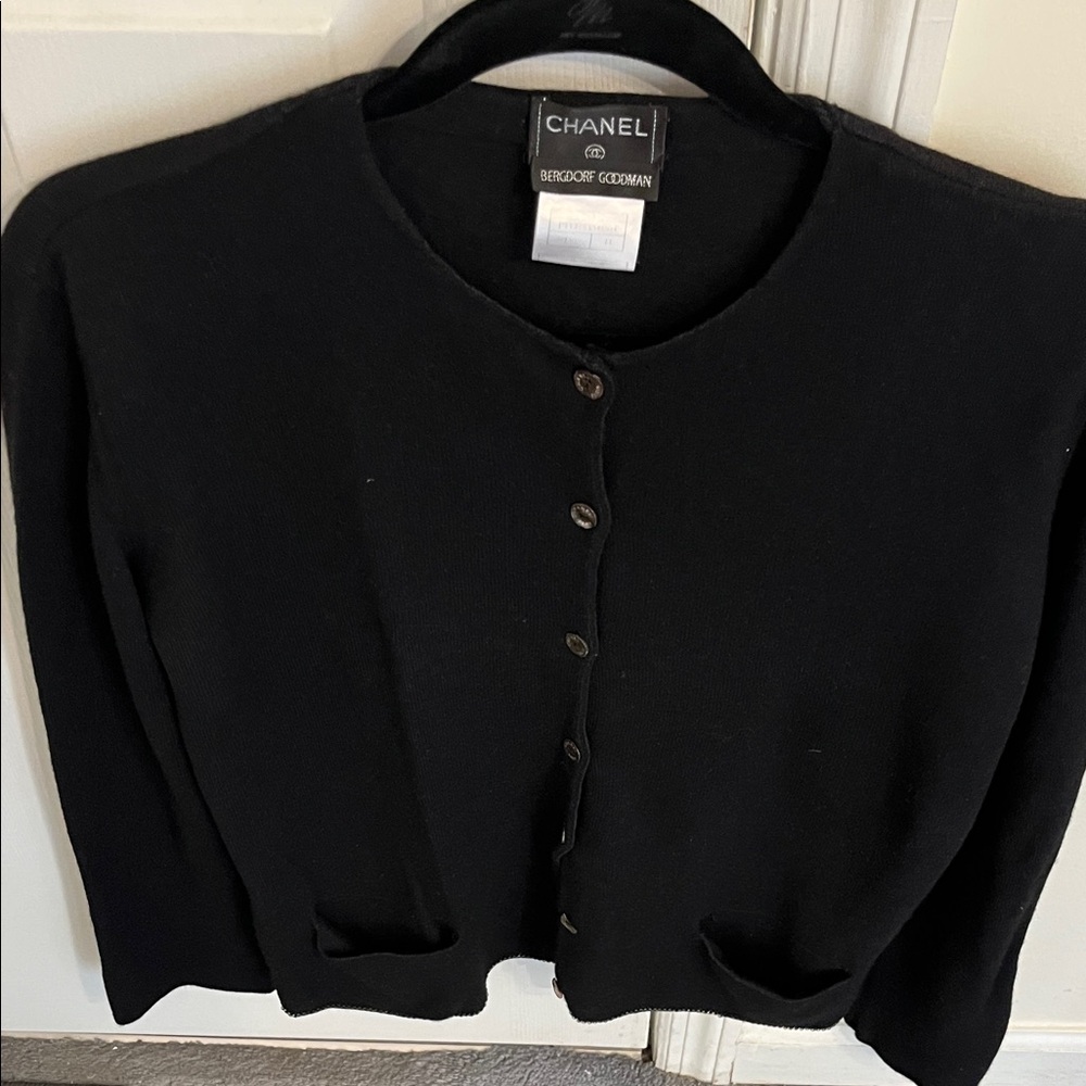 CHANEL Women's Classic Black Cardigan